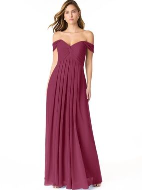 Azazie Kaitlynn Mulberry Empire Ruched Chiffon Convertible Dress